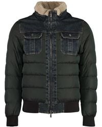 Moorer - Bomber Down Jacket Mit Abnehmbarem Kragen - Lyst