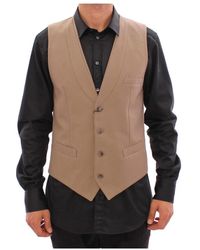 Dolce & Gabbana - Slim fit button front dress vest - Lyst