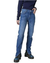 Silvian Heach Jeans mit Slouches an der Unterseite - Blau