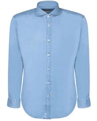 Canali - T-shirt & polo blu per uomo - Lyst