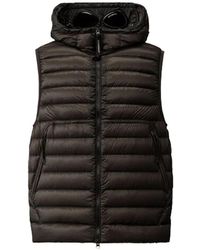 C.P. Company - Giacca goggle nera con direct down - Lyst