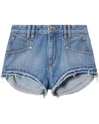 Isabel Marant - Korte Broeken ,Blauw ,Denim Denim Shorts - Lyst