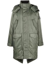 Calvin Klein - Jassen ,Groen ,Nylon Groene Puffer Donsjas Hyper Real - Lyst