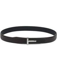 Tom Ford - Accessoires ,Bruin ,Leer Soft Grain Leather Reversible T Belt 30 Mm - Lyst