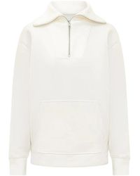 Calvin Klein - Hoodies & Sweatvesten ,Wit ,Hooded Sweatshirt Met Rits Aan De Voorkant - Lyst