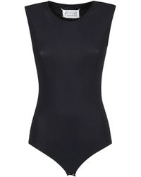Maison Margiela - Tops ,Zwart ,Naadloze Mouwloze Top - Lyst