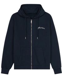 flâneur - Hoodies & Sweatvesten ,Blauw ,Katoen Signature Hoodie - Lyst