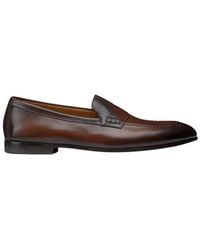 Doucal's - Schoenen ,Bruin ,Leer Bruine Leren Penny Loafers - Lyst