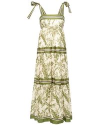 Zimmermann Linen Slip Dress - Groen