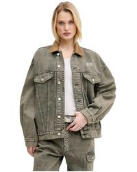Moschino - Jassen ,Grijs ,Denim Denim Jacket - Lyst