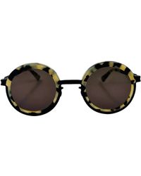 Mykita - Vintage runde sonnenbrille mit animal print - Lyst