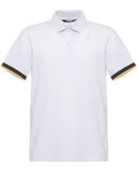 K-Way - Tops ,Wit ,Katoen Vinnie Pique Slim Polo - Lyst