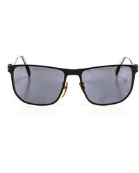 David Beckham - Accessoires ,Zwart ,Klassieke Vierkante Metalen Zonnebril - Lyst