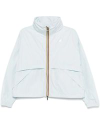 K-Way - Blaue Jacke Für Frauen Outdoor-Aktivitäten - Lyst