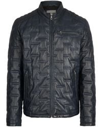 Bugatti - Gesteppte Lederjacke Mit Stehkragen - Lyst