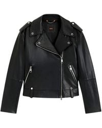BOSS - Jassen ,Zwart ,Leer C Sandy Jacket - Lyst