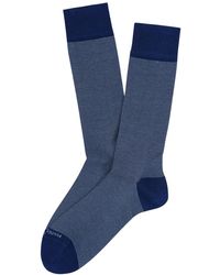 Marcoliani - Ondergoed ,Blauw ,Katoen Calze Al Ginocchio Fantasia Occhio Di Pernice - Lyst