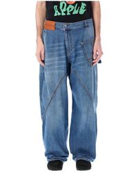 JW Anderson Regular Fit Jeans - - Heren - Blauw