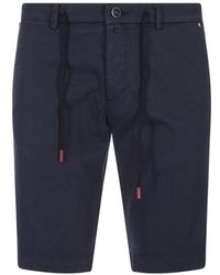 Kiton - Blaue seiden-bermuda-shorts aus baumwolle - Lyst