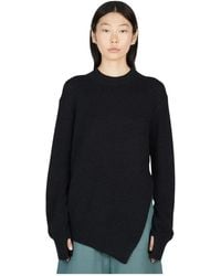 Studio Nicholson - Sanpo Asymmetrischer Strickpullover - Lyst