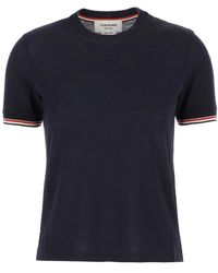Thom Browne - Katoenen T-Shirt Met Ronde Hals - Lyst