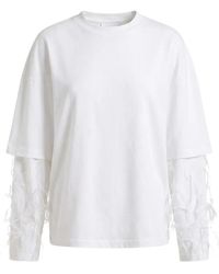 DARKPARK - Tops ,Wit ,Katoen Double Sleeve Tee - Lyst
