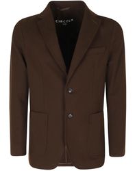 Circolo 1901 - Jassen ,Bruin ,Leer Giacca Monopetto Blazer Fleece - Lyst