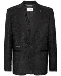 Philipp Plein - One-Button Blazer Slim Fit Hexagon - Lyst