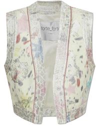 forte_forte - Jassen ,Veelkleurig ,Vest Met Lurexdraad - Lyst