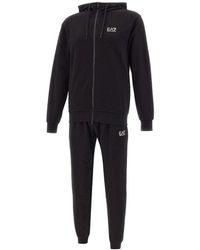 EA7 - Fitness ,Zwart ,Katoen Dynamische Stijl Zwart Trainingspak - Lyst