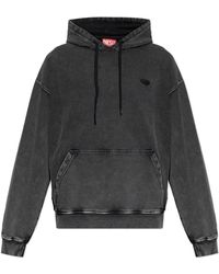 DIESEL - Hoodies & Sweatvesten ,Grijs ,Katoen S-Boxt-Hood-Den Hoodie - Lyst