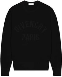 Givenchy - Paris Embroidered Crewneck Sweater - Lyst