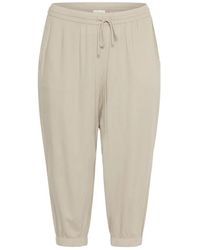 Kaffe - Cropped Trousers - Lyst