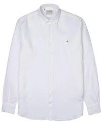 Brooksfield - Leinen Regular Fit Button-Down Hemd - Lyst