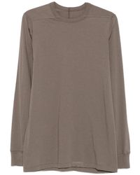 Rick Owens - Tops ,Grijs ,Katoen Level Long Sleeve T-Shirt - Lyst