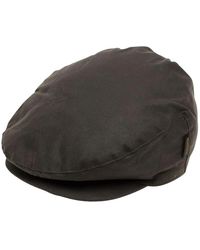 Barbour - Accessoires ,Groen ,Katoen Cheviot Waxed Flat Cap - Lyst