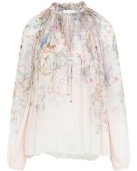 Zimmermann - Overhemden ,Veelkleurig ,Rebellion Billow Blouse - Lyst