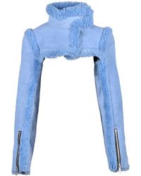 LAQUAN SMITH - Jassen ,Blauw ,Leren Jas - Lyst