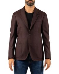 Lardini - Jassen ,Bruin ,Leer Giacca - Lyst