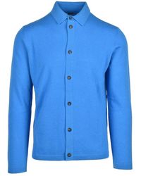 Kangra - Truien & Vesten ,Blauw ,Wol Maglia A Camicia - Lyst