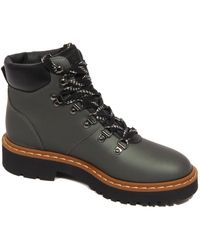 Hogan - Schoenen ,Groen ,Leer Groene Leren Enkellaarsjes Met Memory Foam-Technologie - Lyst