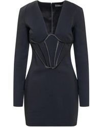 Versace - Kleedjes ,Zwart ,Dag Korte Jurk - Lyst