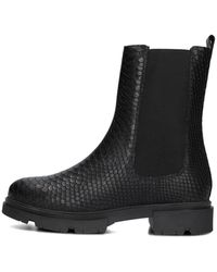 Omoda - Schoenen ,Zwart ,Leer Zwarte Chelsea Boots Met Croco Print - Lyst