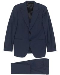 Caruso - Marineblauer Anzug Mit Vorderem Knopf - Lyst