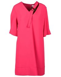 SIMONA CORSELLINI - Elegantes kleid aus polyester-elasthan-mix - Lyst