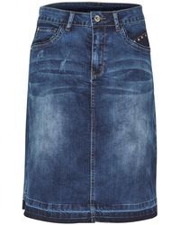 Cream - Rokken ,Blauw ,Denim Stijlvolle Gepatchte Denim Rok Met Studs - Lyst