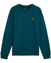 Lyle & Scott - Hoodies & Sweatvesten ,Blauw ,Katoen Mid Layers Crew Neck Sweatshirt - Lyst