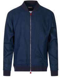 Kiton - Jassen ,Blauw ,Bomber Jassen - Lyst