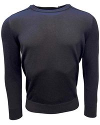 Gran Sasso - Rainwool Fijngebreide Pullover Met Ronde Hals - Lyst