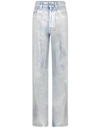 Rabanne - Metallische straight leg jeans - Lyst